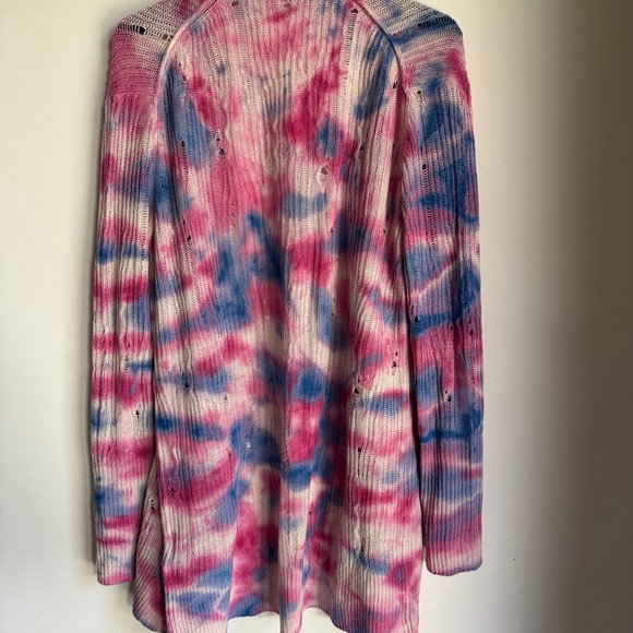 Zadig & Voltaire Pink and Blue Tie-Dye Cardigan - Picture 3 of 5